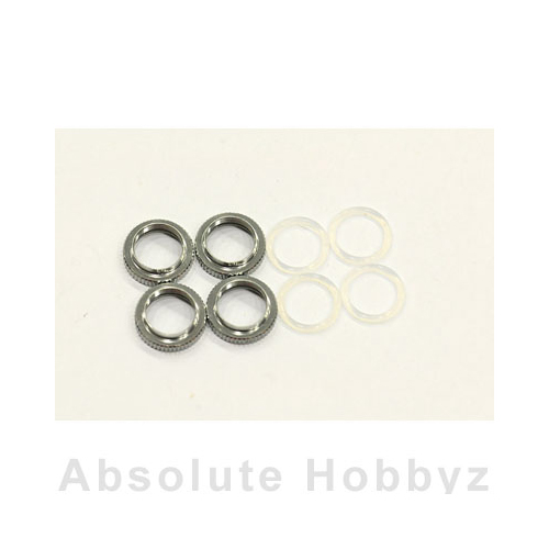 Serpent Shock Adj Nut Aluminum +O-Ring (4)