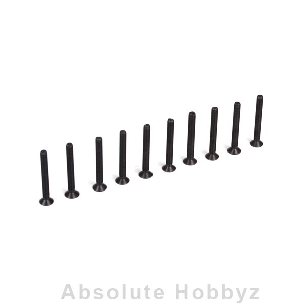 Team Losi Racing Flat Head Screws, M3 x 25mm (10)