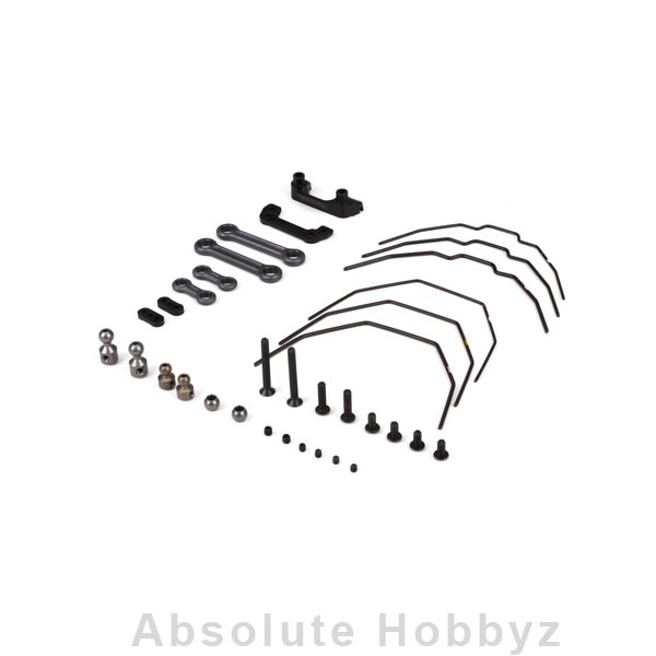 Team Losi Racing Sway Bar Kit, Front & Rear: 22-4