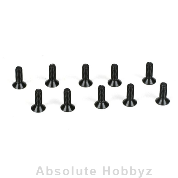 Team Losi Racing Flathead Screws, M2 x 6mm (10)