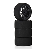 Pro-Line Fifty6 Foam Tire Mounted on Circuit Black Wheel 8mm Hex (4)