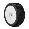 AKA Racing Reverb Soft Long Wear F/R Off-Road 1:8 Buggy Tires MTD 17mm White (2) Bundle 