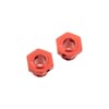 ARRMA Wheel Hex Aluminum 17mm/13.6mm  Red (2)