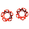 Duratrax Clip-Lock Wheel Face Red Chrome for Ripper 3.8