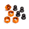 HPI Racing Shock Caps For 101090, 101091 & 101185 Trophy Series4Pcs (Orange)
