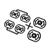 Team Losi Racing Internal Diff Gear Set Composite: 22X-4