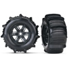Traxxas X-Maxx Pre-Mounted Paddle Tires & Black Wheels (2)