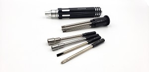 Sticky Kicks 12 In 1 Magnetic Hex Nut Driver Screwdriver Set Black / Silver