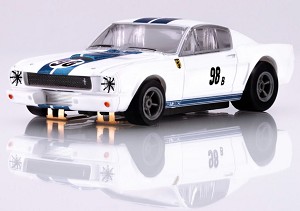 AFX Mustang GT350R - 1965 White / Blue Miles