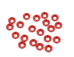 AHZ 3mm Countersunk / Concave Washers (Red) (20pcs)