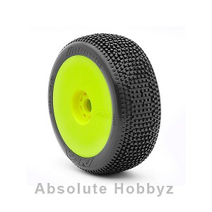 AKA Racing Impact 1/8 Buggy Tires (Pre-Mounted) (Yellow) (Soft - Long Wear) (2)