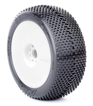 AKA Racing Gridiron II 1/8 Buggy Tires Mounted (White) (Super Soft Long Wear) (2)