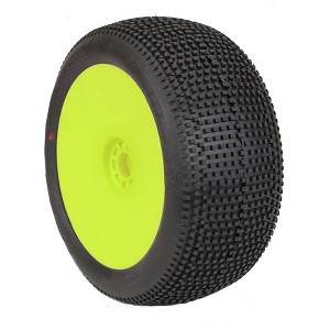 AKA Racing 1:8 Truggy EVO IMPACT Pre-Mntd Yellow Super Soft Long Wear (2)