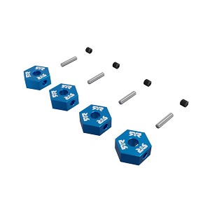ARRMA 12mm Wheel Hex set (Metal) 4pcs- Blue