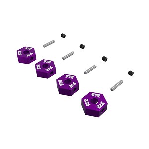 ARRMA 12mm Wheel Hex set (Metal) 4pcs- Purple