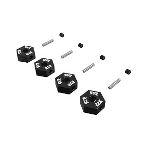 ARRMA 12mm Wheel Hex set (Metal) 4pcs- Black