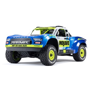 Arrma Mojave Grom MEGA 4WD 380 Brushed 1/18 Electric Desert Truck RTR (Blue / White)