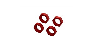 ARRMA Aluminum Wheel Nut 24mm (Red) (4)