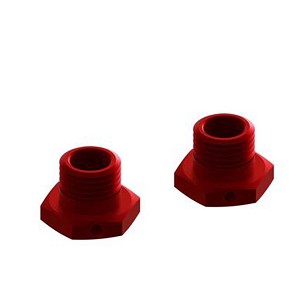 ARRMA Aluminum Wheel Hex 17mm 14.6mm Thick Red (2)