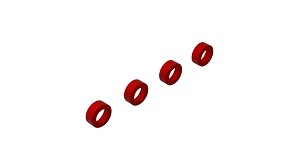 ARRMA Aluminum Suspension Arm End Cap (Red) (4)