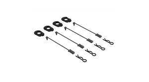 ARRMA Body Clip Retainers 1/5 Scale (Black, 4)