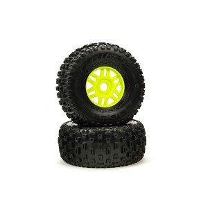 ARRMA Mojave 6S BLX dBoots Fortress Pre-Mounted Tire Set (Green) (2)