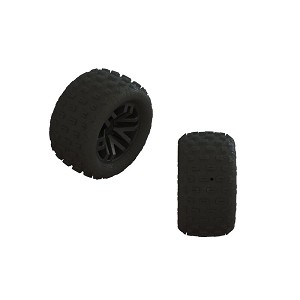 ARRMA dBoots 'FORTRESS' Tire Set Glued (Black) (2 Pairs)