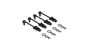 ARRMA Body Clip Retainer 1/10 Scale Black (4)