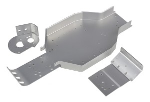 Team Associated RC10CC Chassis Nose Plate Motor Mount (Silver)