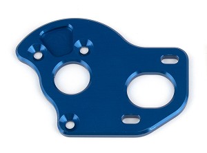 Team Associated Laydown Motor Plate (Blue Aluminum)