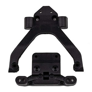 Team Associated Front Top Plate and Ballstud Mount, Angled: Associated RC10B6.4