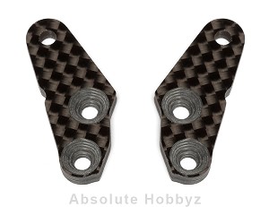 Team Associated Front RC8B3 Steering Block Arms, +2 deg. Graphite