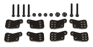 Team Associated RC8B4.1 FT Rear Hub Tower Set Carbon Fiber
