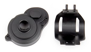 Team Associated Gear Cover & Motor Guard (Black)