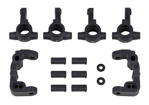 Team Associated RC10B6.4 -1mm Scrub Caster and Steering Blocks (Carbon)