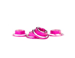 Avid RC Ringer 4mm Wheel Nuts (Pink) (4)