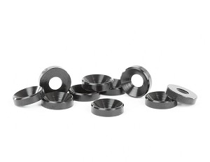 Avid RC M4 Black Aluminum Countersunk Washer | 10 Pack