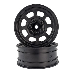 DE Racing Speedway Front Wheels (Black) (Custom Works/B6) (4)