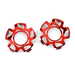 Duratrax Clip-Lock Wheel Face Red Chrome for Ripper 5.7