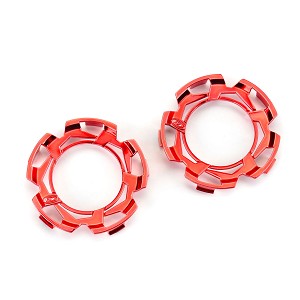 Duratrax Clip-Lock Wheel Face Red Chrome for Ripper 2.8