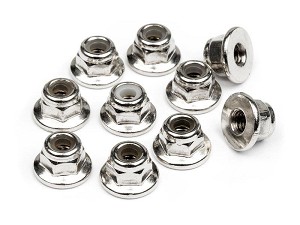 HB Racing Flanged Lock Nut M3 (10pcs)