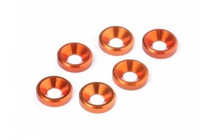HB Racing Cone Washer M4 (orange/6pcs)