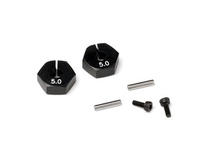 HB Racing Hex Wheel Hub 5.0mm (Black/2pcs)