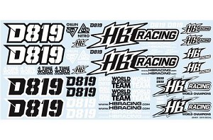 HB Racing Sticker Sheet (D819)