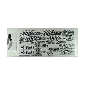 HB Racing E8T Evo3 Sticker Sheet
