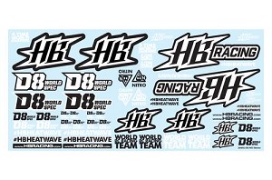 HB Racing D8 World Spec Sticker Sheet