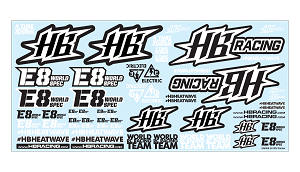 HB Racing E8 World Spec Sticker Sheet