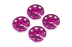 HB Racing Aluminum Spring Perch (Purple) (4Pcs)
