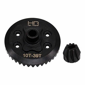 Hot Racing Steel Rear Helical 39T Ring Gear & 10T Pinion Gear Set, 1/16 Traxxas Mini XRT