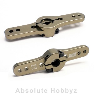 AHZ Aluminum Adjustable Hard Anodized Servo Horn Double Arm Airtronics / JR (23T